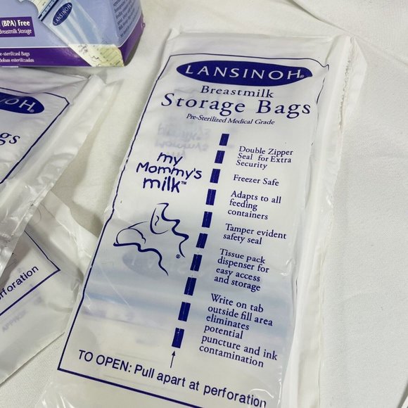 Lansinoh Breastmilk Storage Bags 75 Pre Sterilized Bags For Storing And Freezing - Picture 12 of 14